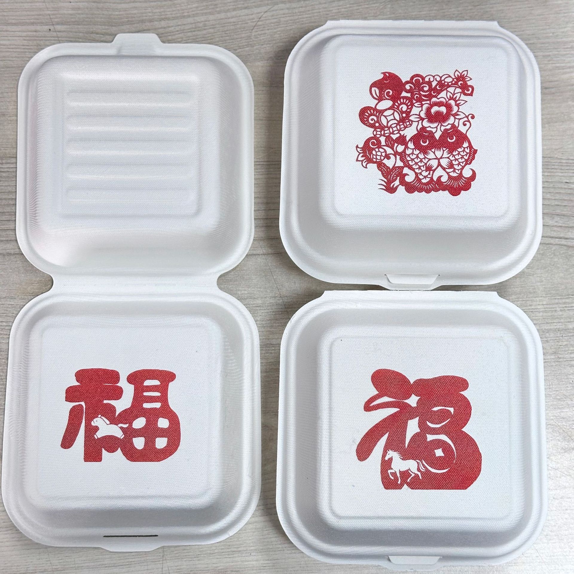 Trendy Butter Rice Cake Pastry Box – Heavy-Duty Compostable Burger Lock Box