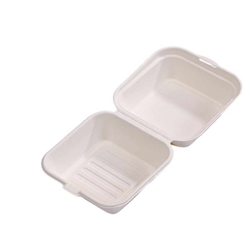 Window Lid Butter Rice Cake Pastry Box – Heavy-Duty Compostable Burger Container