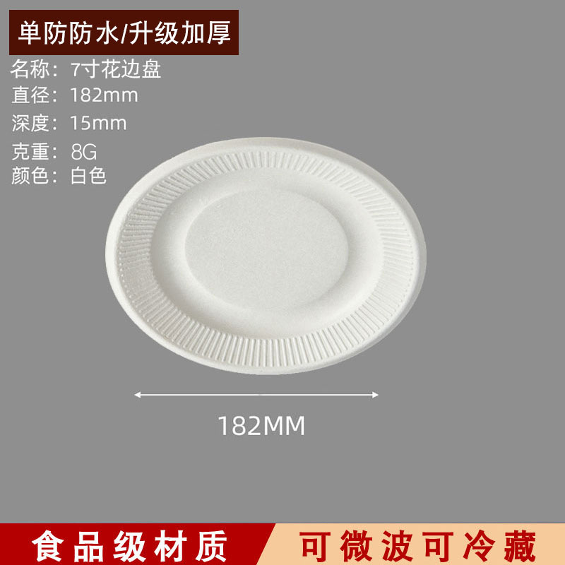 Compostable Sugarcane Pulp Square Cake Plate – Disposable Eco-Friendly Paper Platter