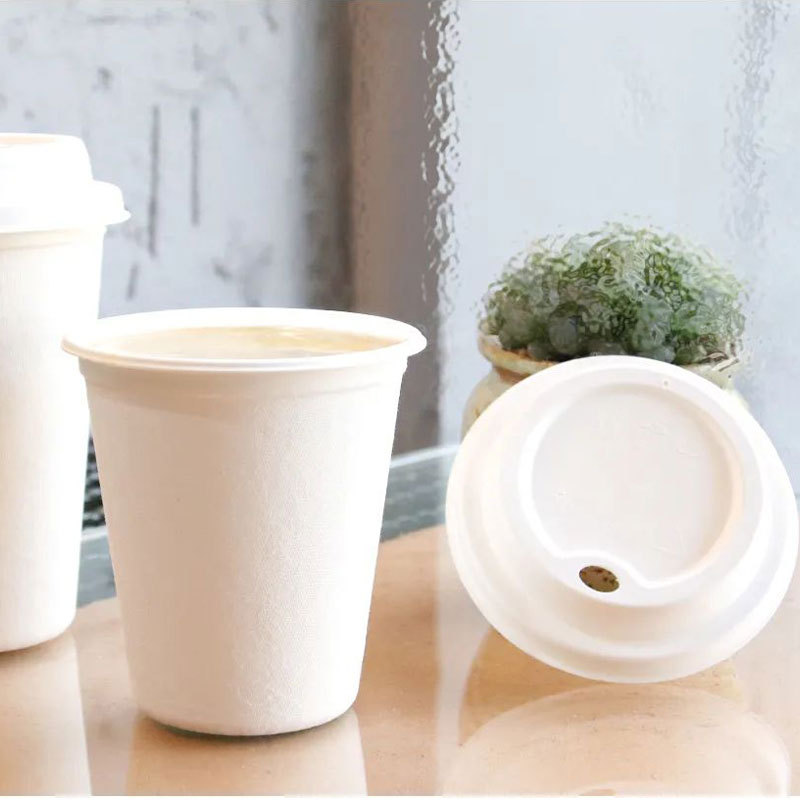 Sugarcane Pulp Cup Lids – Compostable 80/90mm Hot & Cold Drink Lids