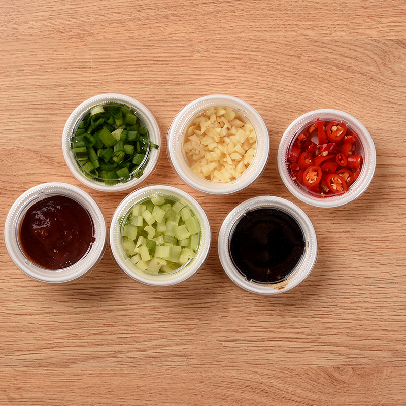 Sugarcane Pulp Sampling Cup – Compostable BBQ Sauce Dipping Mini Bowl Taster