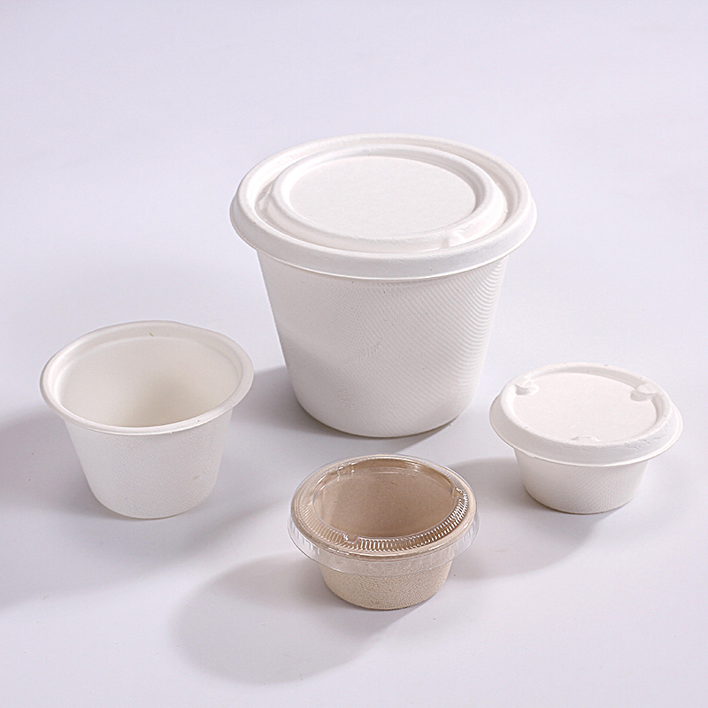 Compostable Sugarcane Pulp Sampling Cup – Sauce Dipping Condiment Tasting Cup