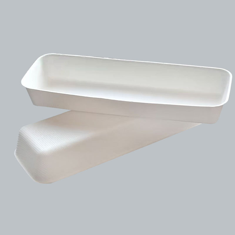 Compostable Hot Dog Takoyaki Tray – Sugarcane Pulp Outdoor Street Food Snack Tray