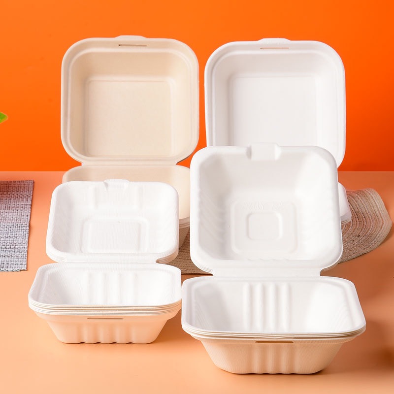 Trendy Butter Rice Cake Pastry Box – Compostable Burger & Swiss Roll Container