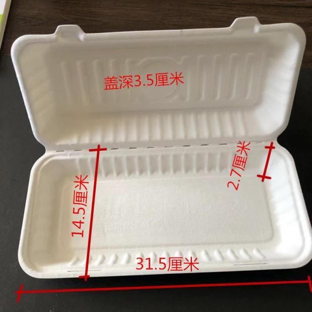Compostable BBQ Skewer Fried Bun Takeout Box – 50-Pack Sugarcane Pulp Fish Tray