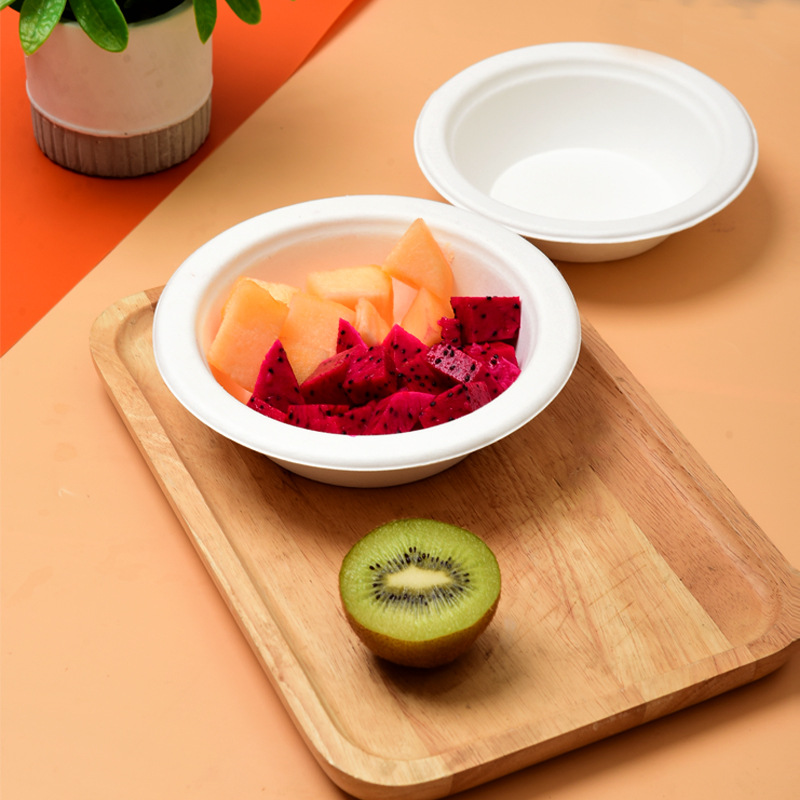 Wholesale Disposable Sugarcane Pulp Bowl – Compostable Home Outdoor BBQ Tableware