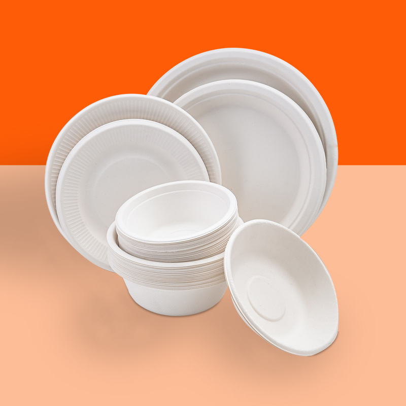 Wholesale Disposable Sugarcane Pulp Bowl – Compostable Home Outdoor BBQ Tableware