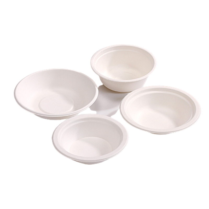 Heavy-Duty Sugarcane Pulp Round Bowls – BBQ Dipping Sauce Snack Dessert Bowl
