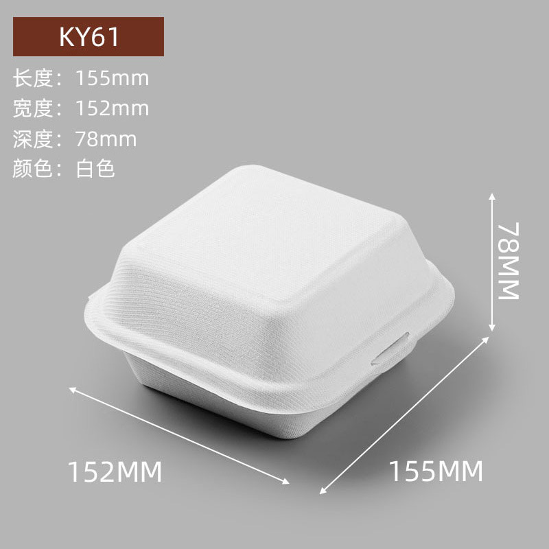 Custom Printed Cake BBQ Burger Bento Box – Compostable Disposable Takeout Container