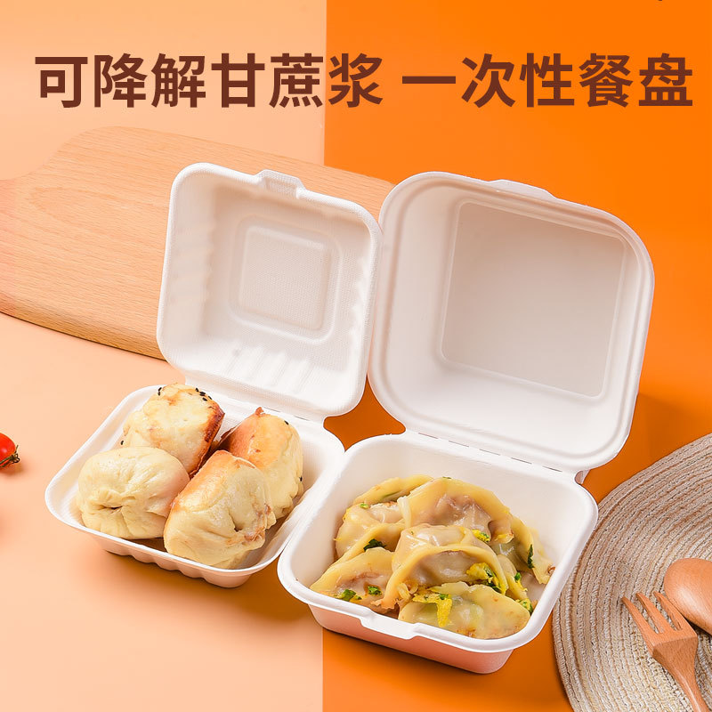 Factory Wholesale 50-Pack Cake Burger Bento Box – Hand-Painted Pastry Fruit Container