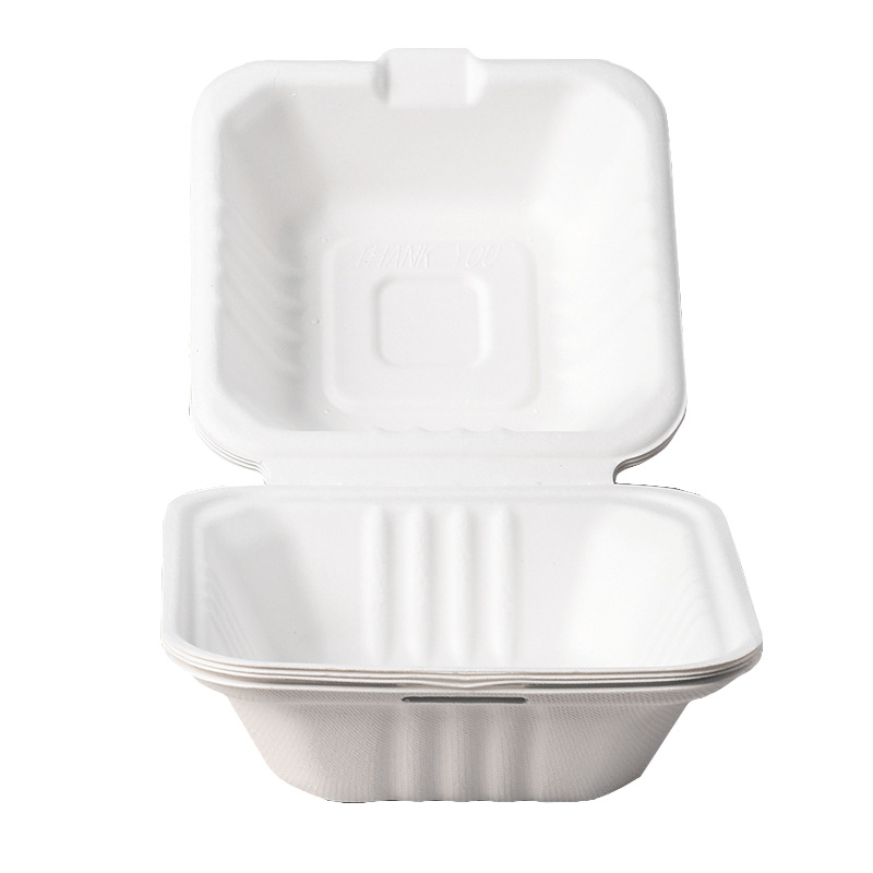 Factory Wholesale 50-Pack Cake Burger Bento Box – Hand-Painted Pastry Fruit Container