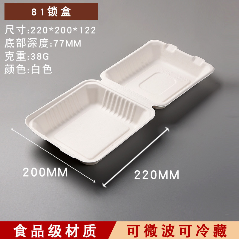 8-9 inch American-Style One-Piece Burger Box – Compostable Pulp Fast Food Container