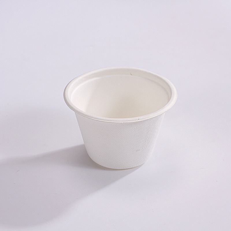 Compostable Sugarcane Pulp Sampling Cup – Sauce Dipping Condiment Tasting Cup