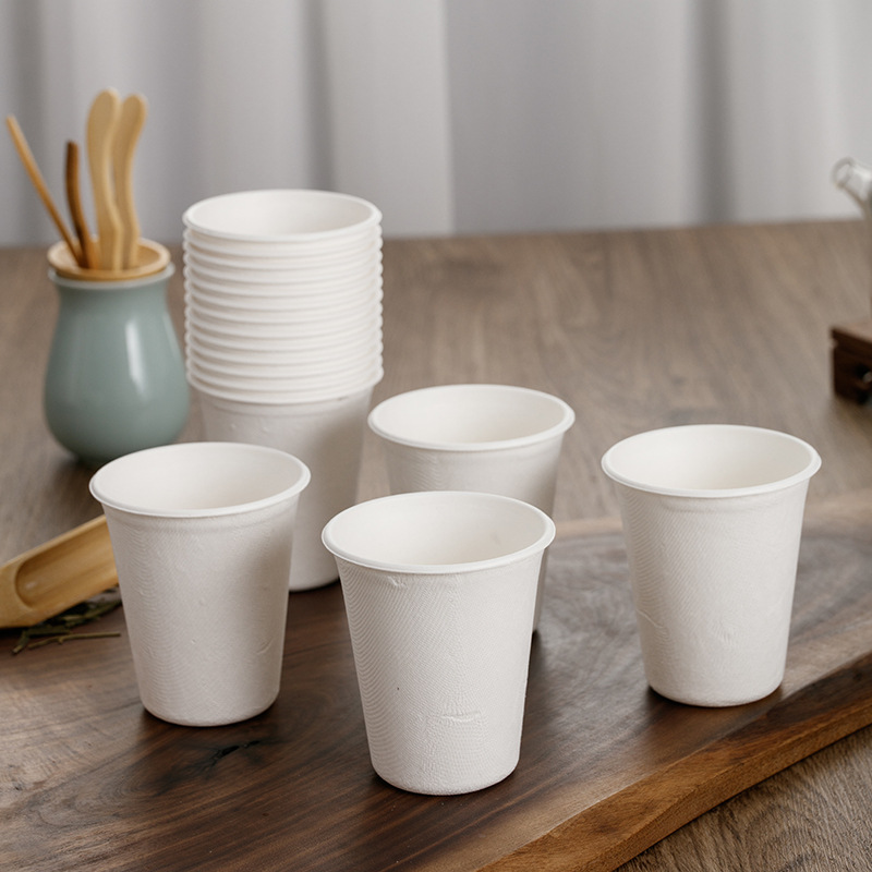 Premium Sugarcane Pulp Paper Cups – Heavy-Duty Disposable Office Tea Coffee Cup