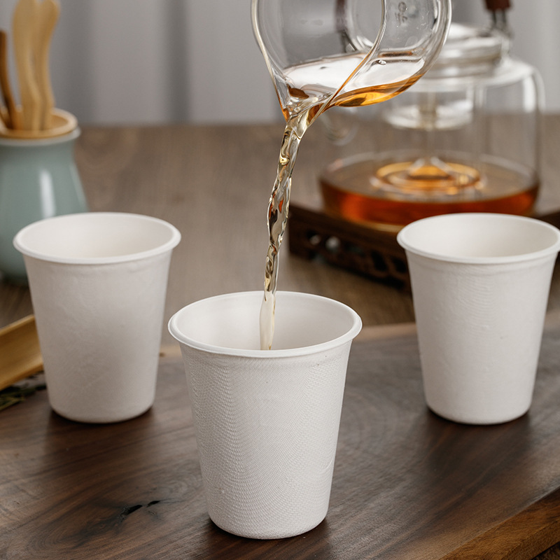 Premium Sugarcane Pulp Paper Cups – Heavy-Duty Disposable Office Tea Coffee Cup