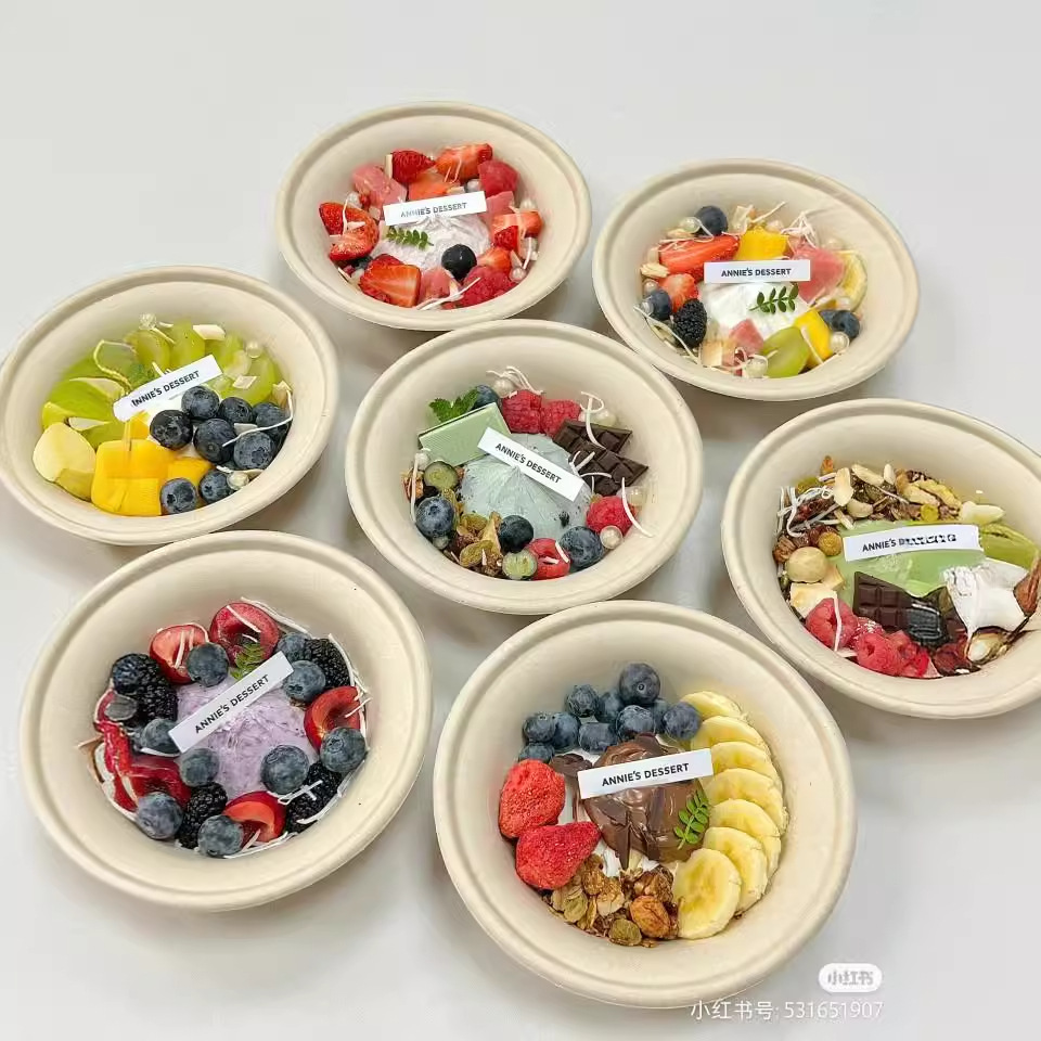 Trendy Cold Brew Yogurt Bowl – Disposable Pulp Dessert Ice Jelly Takeout Container