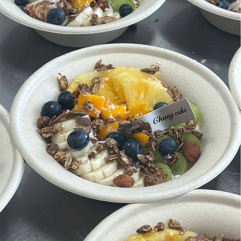 Trendy Cold Brew Yogurt Bowl – Disposable Pulp Dessert Ice Jelly Takeout Container