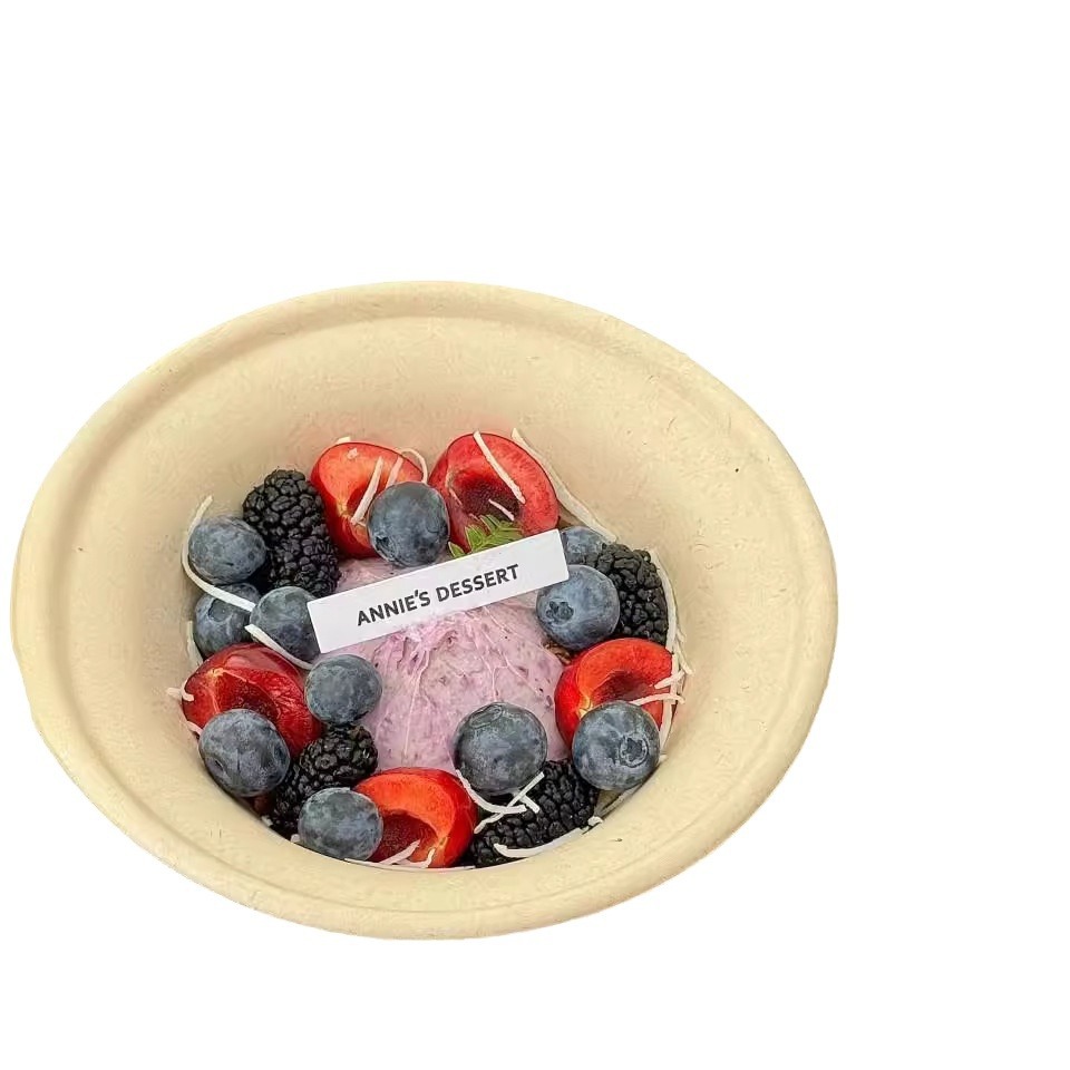 Trendy Cold Brew Yogurt Bowl – Disposable Pulp Dessert Ice Jelly Takeout Container
