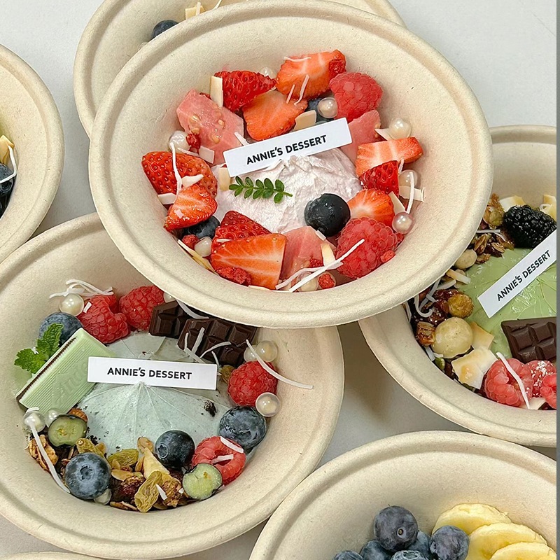 Trendy Cold Brew Yogurt Pulp Bowl – Ice Jelly Fruit Dessert Takeout Bulk Pack