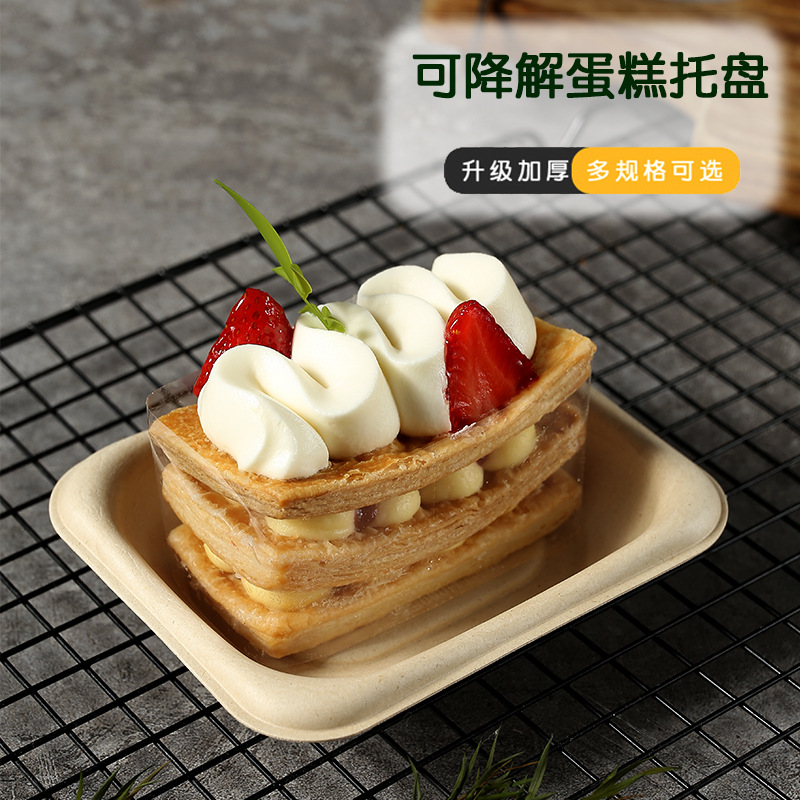 Compostable Sandwich Tray with Anti-Fog Lid – Cake Roll Mochi Sliced Pastry Box