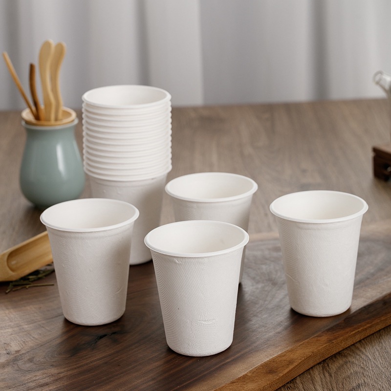 Premium Sugarcane Pulp Paper Cups – Heavy-Duty Disposable Office Tea Coffee Cup