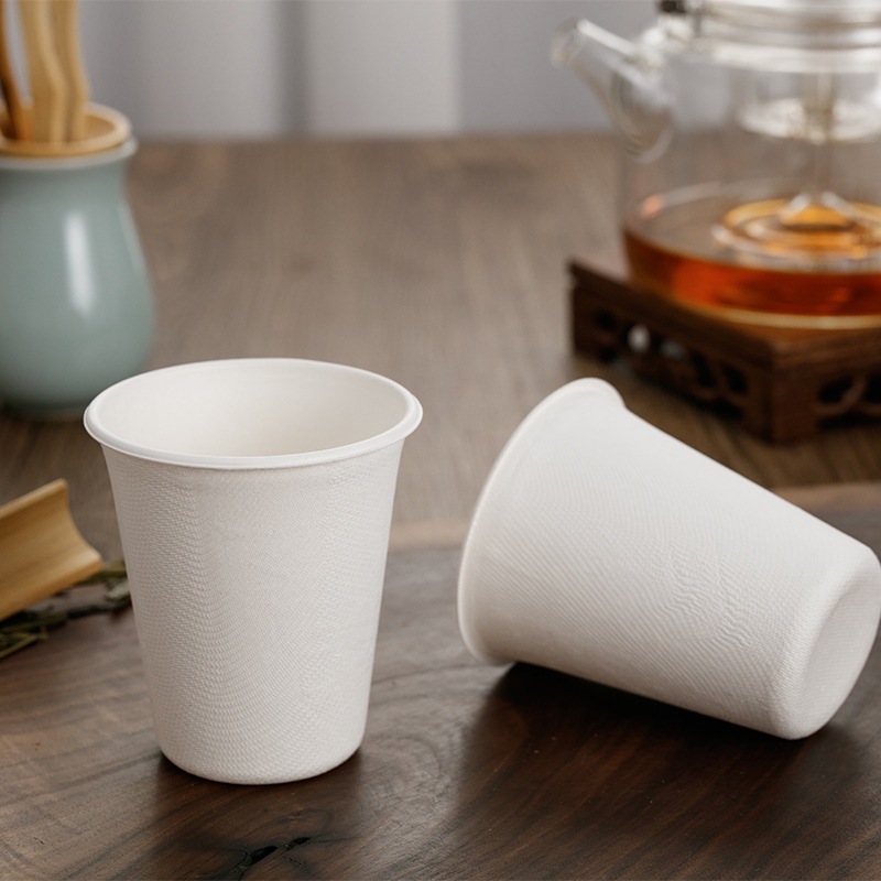 Premium Sugarcane Pulp Paper Cups – Heavy-Duty Disposable Office Tea Coffee Cup