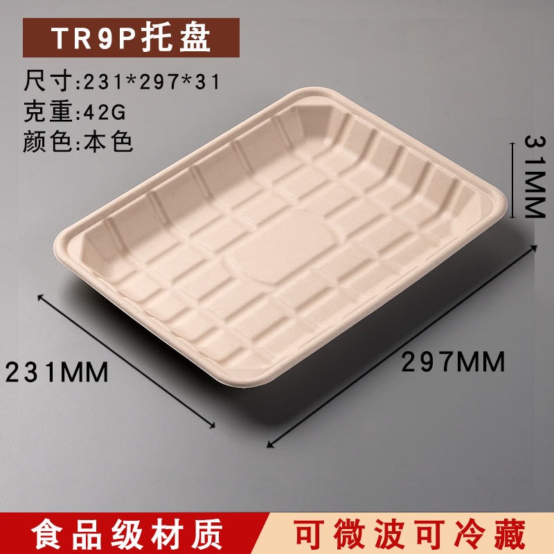 Business Fruit & Vegetable Serving Tray – Compostable Sugarcane Pulp BBQ Platter
