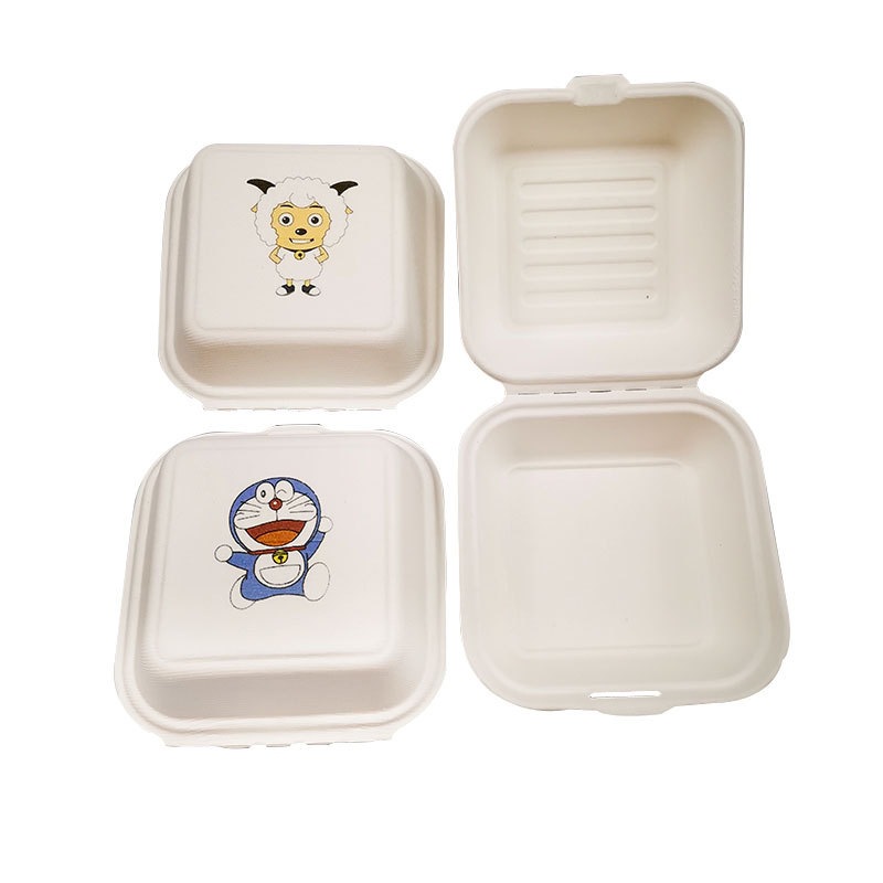 Trendy Butter Rice Cake Pastry Box – Compostable Burger & Swiss Roll Container