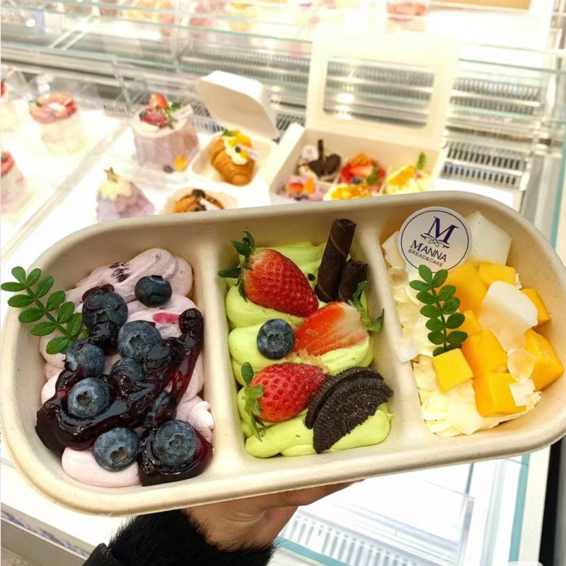 Japanese-Style Mochi 3-Flavor Dessert Box – Afternoon Tea Multi-Compartment Bento