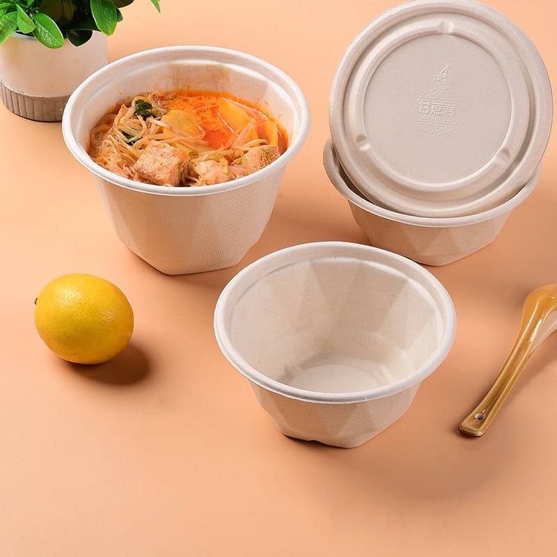 Wholesale Compostable Sugarcane Pulp Round Bowl – Spicy Hot Pot Fried Rice Takeout