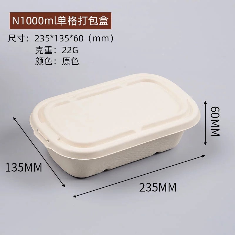 Compostable Salad Bento Box – Fitness Light Meal Mochi Divided Takeout Container