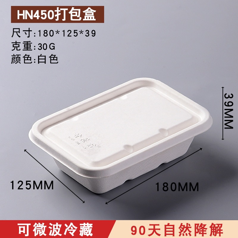 Compostable Sugarcane Pulp Square Takeout Box – Salad Picnic Bento Container