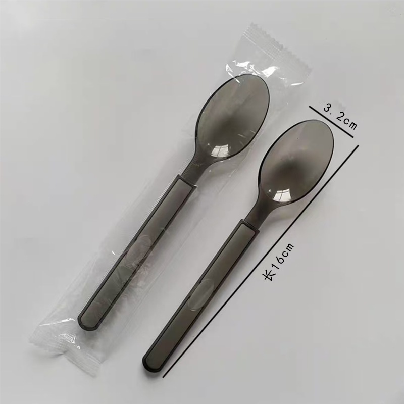 Heavy-Duty Long-Handle Disposable Cutlery – Steak Salad Dessert Spoon Fork Set