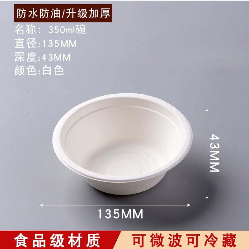 100-Pack Disposable Paper Plates & Bowls – Sugarcane Pulp Home Picnic Party Set