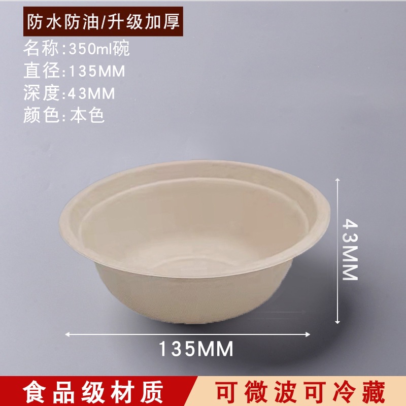 100-Pack Disposable Paper Plates & Bowls – Sugarcane Pulp Home Picnic Party Set