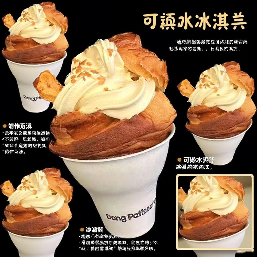 Compostable Chestnut Cake Ice Cream Handheld Cup – Sundae Dessert Yogurt Mini Cup