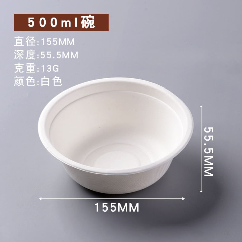 Compostable Paper Plates & Bowls – Sugarcane Pulp BBQ Party Painting Dishes