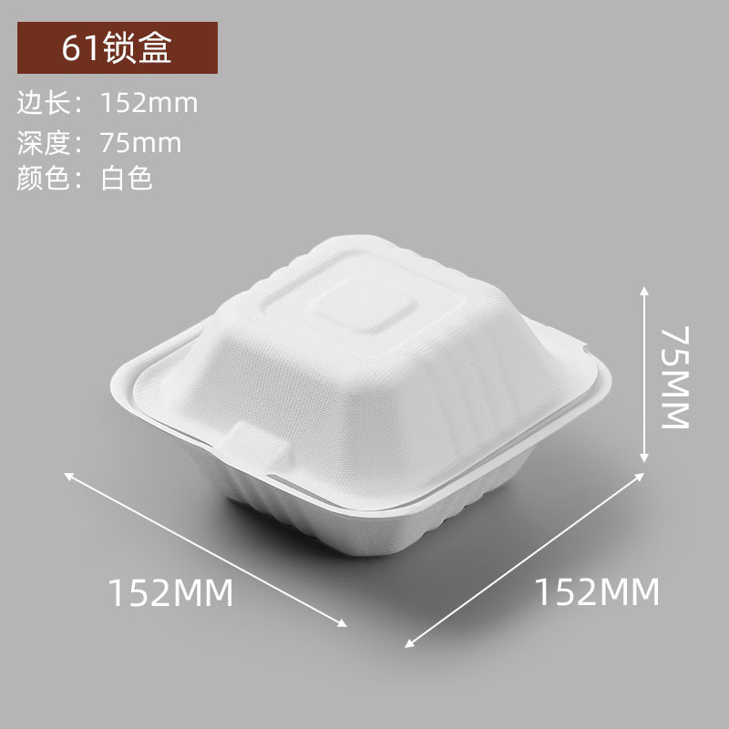 Custom Printed Cake BBQ Burger Bento Box – Compostable Disposable Takeout Container