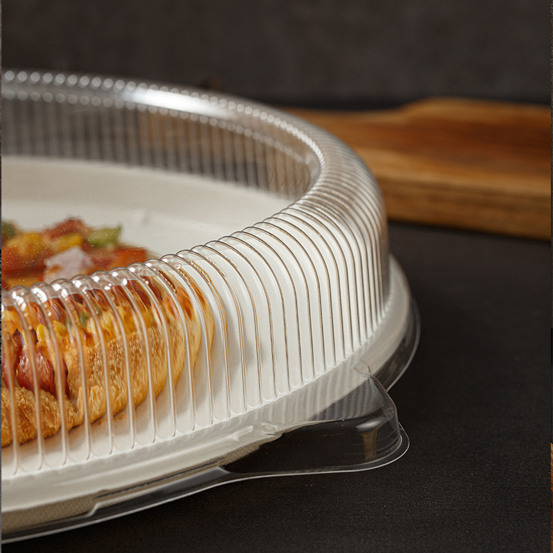 Compostable 12-inch Pizza Tray – Disposable Round Heavy-Duty Paper Platter
